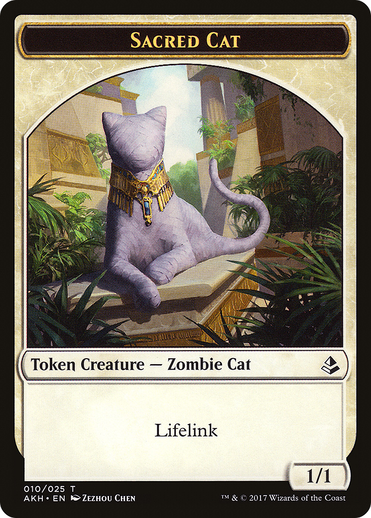 Sacred Cat Token (010) Foil - Amonkhet Tokens