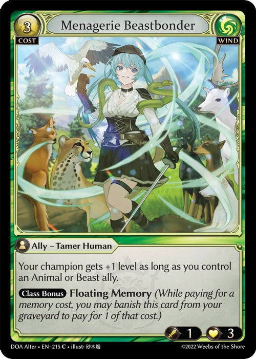 Menagerie Beastbonder (215) [Dawn of Ashes: Alter Edition] Foil