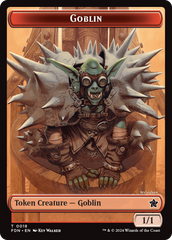 Goblin // Treasure Double-Sided Token [Foundations Tokens] | Silver Goblin