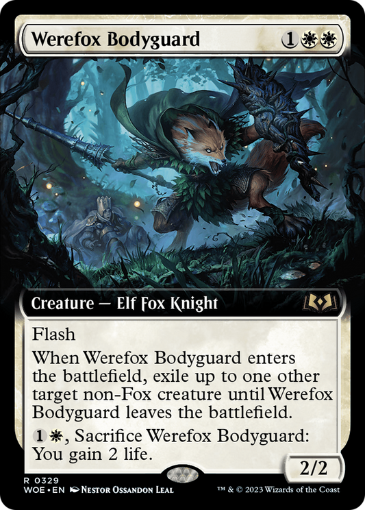 Werefox Bodyguard (Extended Art) [Wilds of Eldraine] Foil