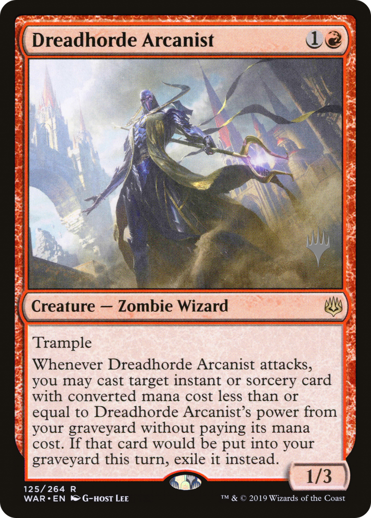 Dreadhorde Arcanist (Promo Pack) [War of the Spark Promos] Foil