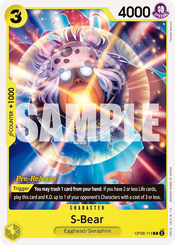 S-Bear  (OP08-113) - Two Legends Pre-Release Cards