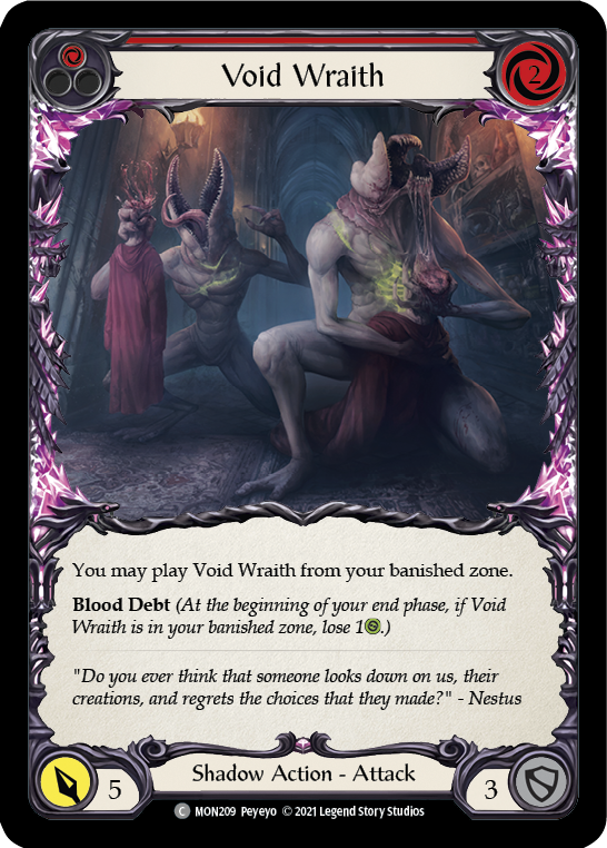 Void Wraith (Red) 1st Edition Rainbow Foil (MON209) - Monarch | Silver Goblin