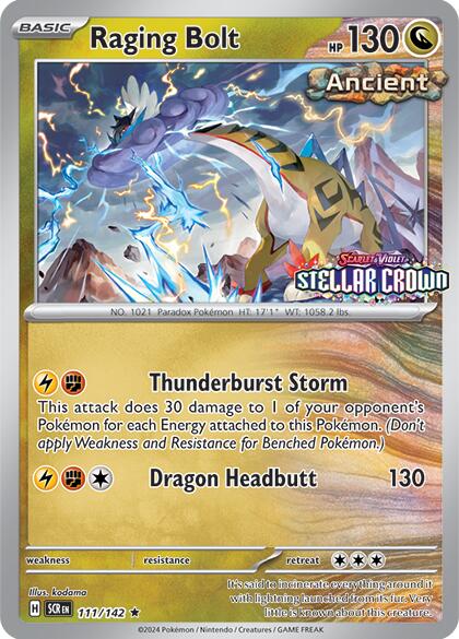 Raging Bolt (111/142) (Cosmo Holo - Best Buy Exclusive) [Miscellaneous Cards] | Silver Goblin