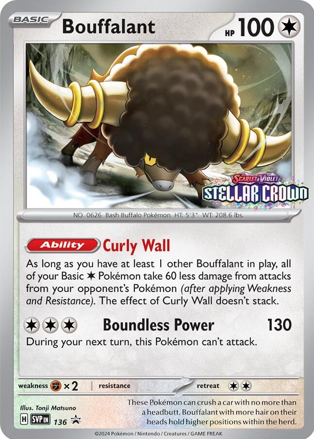 Bouffalant (SVP136) [Scarlet & Violet: Black Star Promos] | Silver Goblin