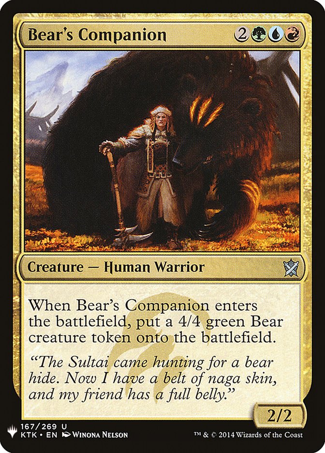 Bear's Companion [Mystery Booster] | Silver Goblin