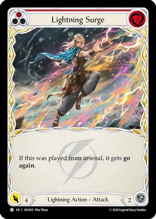 Lightning Surge (Red) (OSC010) - Blitz Deck: Rosetta - Oscilio