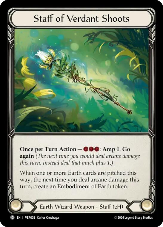 Staff of Verdant Shoots [VER002] (Rosetta Verdance Blitz Deck) | Silver Goblin