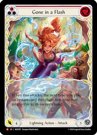 Gone in a Flash (Extended Art) Rainbow Foil (ROS076) - Rosetta | Silver Goblin