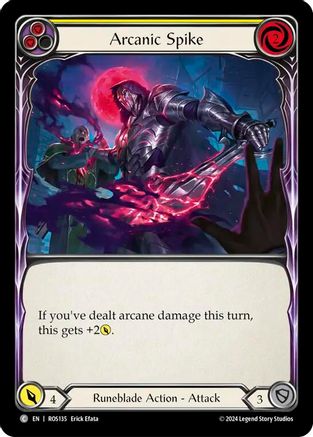 Arcanic Spike (Yellow) (ROS135) Rainbow Foil - Rosetta