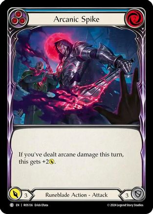 Arcanic Spike (Blue) (ROS136) Rainbow Foil - Rosetta