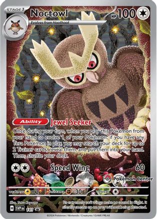 Noctowl - 141 (Pokemon Center Exclusive) (141) Holofoil - SV Scarlet & Violet Promo Cards