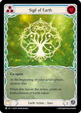 Sigil of Earth (Extended Art) - LGS310 (LGS310) Rainbow Foil - Flesh and Blood: Promo Cards