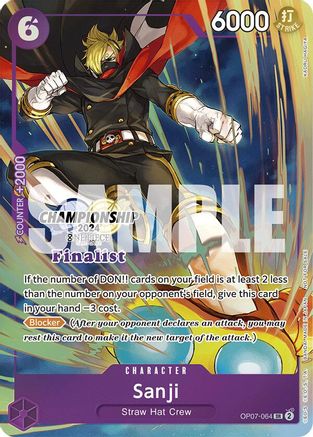 Sanji (Championship 2024 Finalist Card Set) Foil (OP07-064) - One Piece Promotion Cards | Silver Goblin