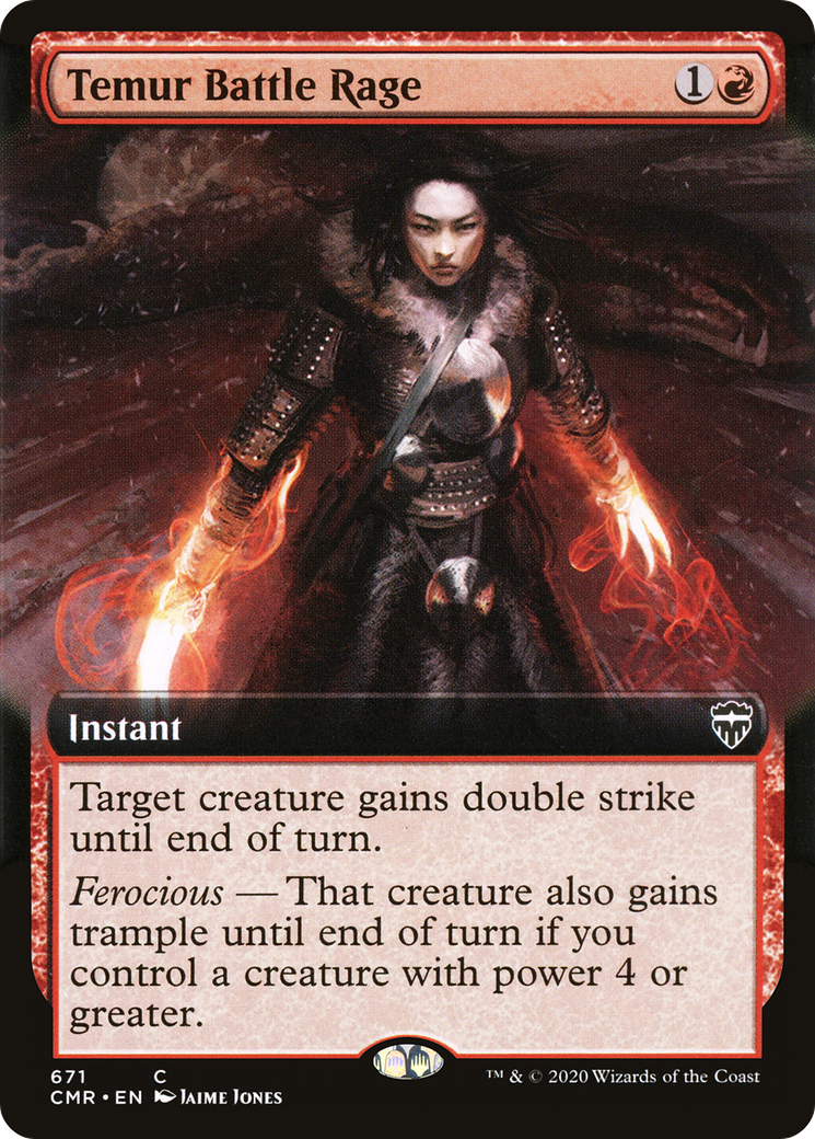 Temur Battle Rage (Extended Art) (671) Foil - Commander Legends