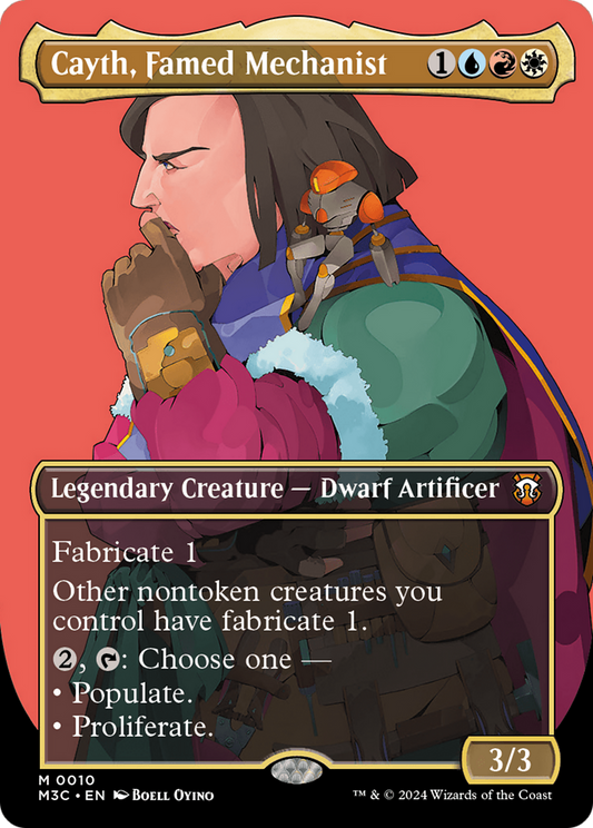 Cayth, Famed Mechanist (Borderless) [Modern Horizons 3 Commander] Foil