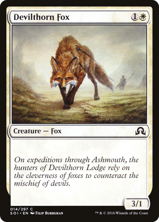 Devilthorn Fox [Shadows over Innistrad] Foil