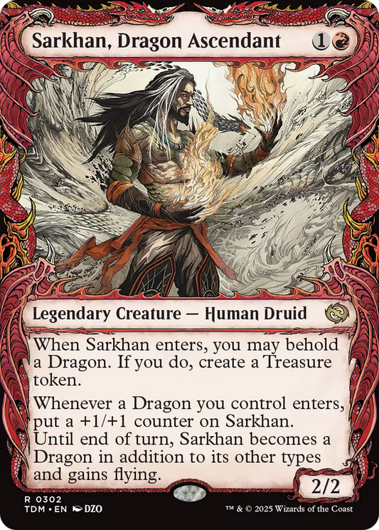 Sarkhan, Dragon Ascendant (302): (Showcase) Foil