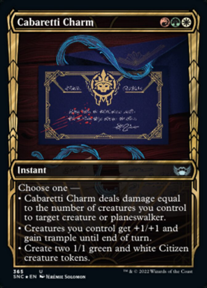 Cabaretti Charm (Showcase Golden Age Gilded Foil) [Streets of New Capenna] | Silver Goblin