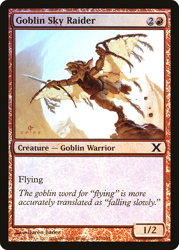 Goblin Sky Raider (210) Foil - Tenth Edition