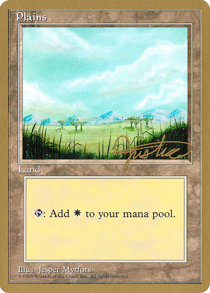 Plains (mj365) (Mark Justice) [Pro Tour Collector Set] | Silver Goblin