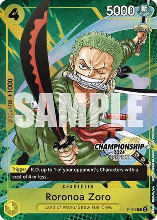 Roronoa Zoro (CS 2024 Event Pack Finalist) (P-042) Foil