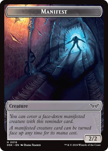Primo, the Indivisible // Manifest Double-Sided Token [Duskmourn: House of Horror Tokens] Foil