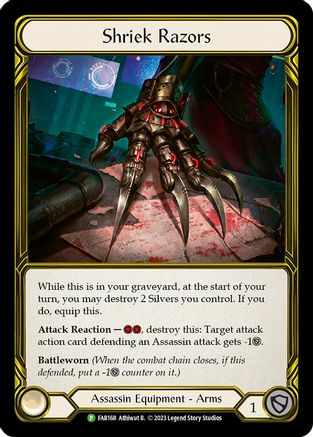 Shriek Razors (FAB168) Cold Foil - FaB Promos