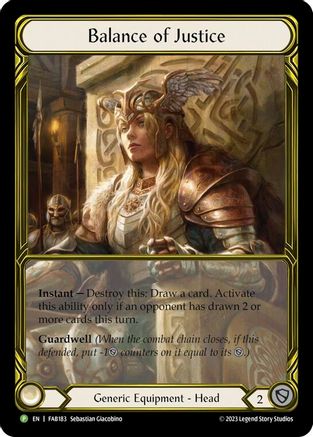 Balance of Justice - FAB183 (FAB183) - Flesh and Blood: Promo Cards