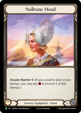 Nullrune Hood - FAB245 (FAB245) Rainbow Foil - Flesh and Blood: Promo Cards