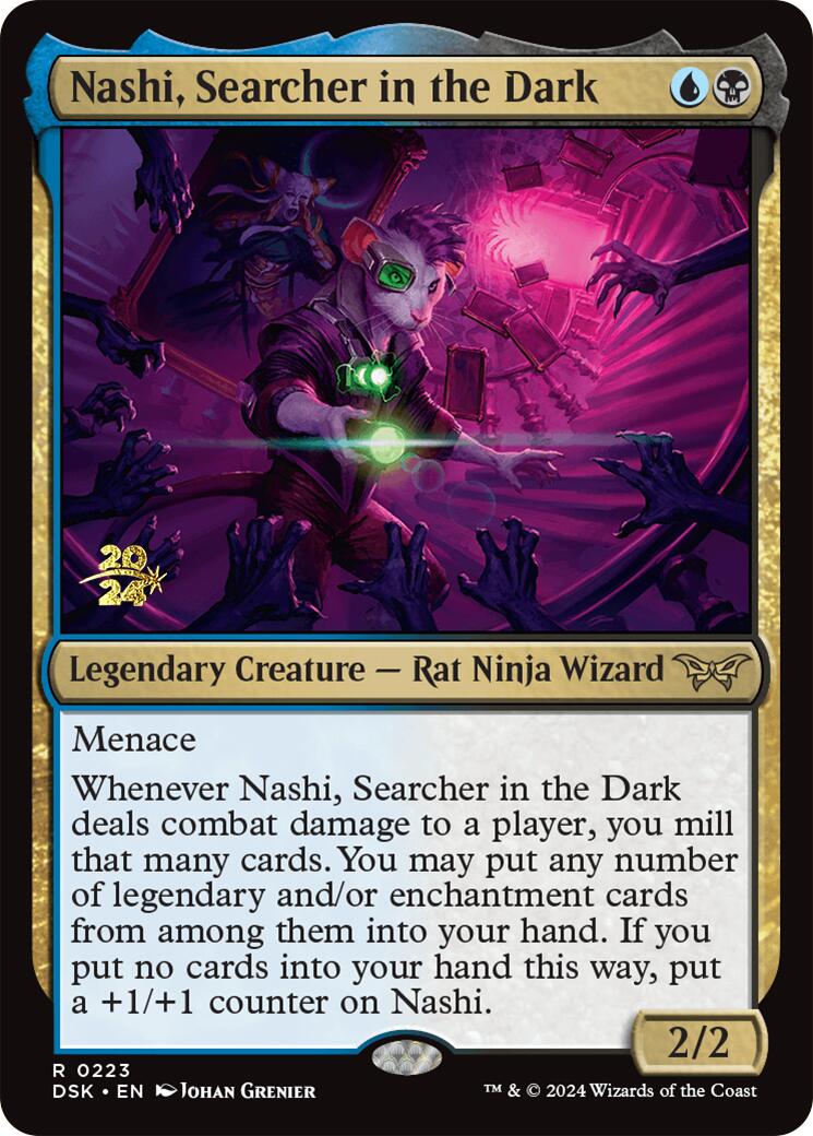 Nashi, Searcher in the Dark [Duskmourn: House of Horror Prerelease Promos] | Silver Goblin