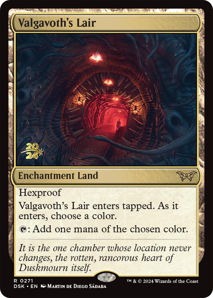 Valgavoth's Lair [Duskmourn: House of Horror Prerelease Promos] | Silver Goblin