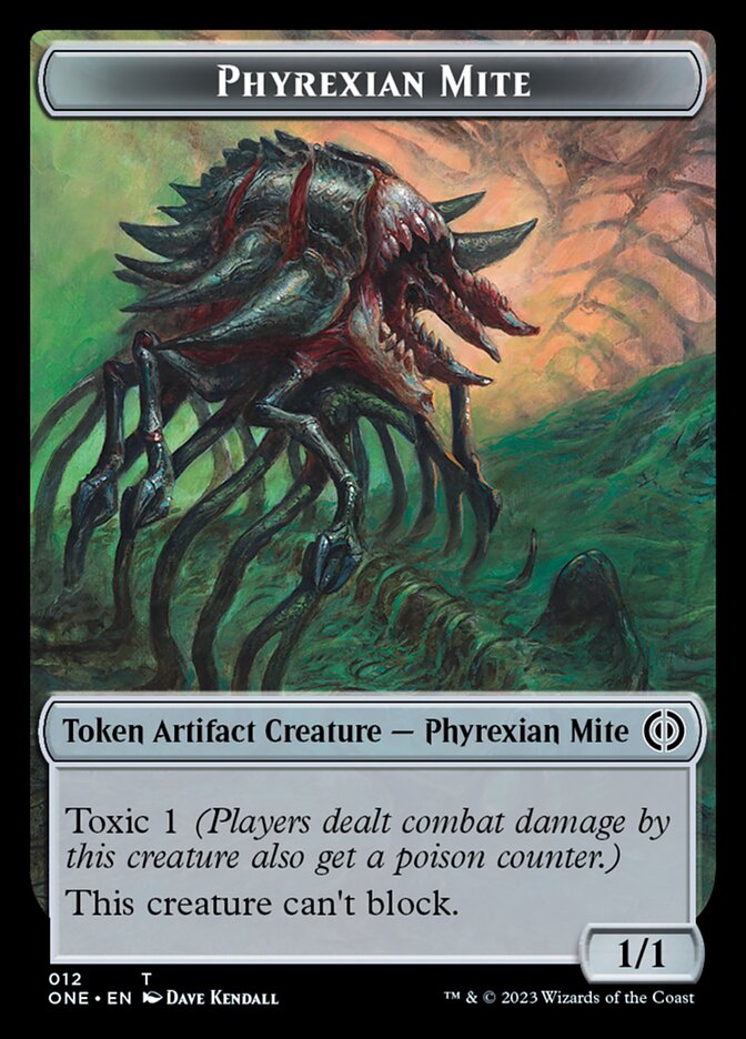 Rebel // Phyrexian Mite (012) Double-Sided Token [Phyrexia: All Will Be One Tokens] | Silver Goblin