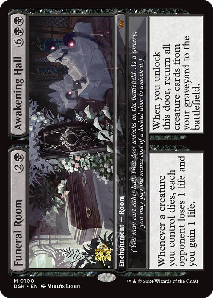 Funeral Room // Awakening Hall [Duskmourn: House of Horror Prerelease Promos] | Silver Goblin