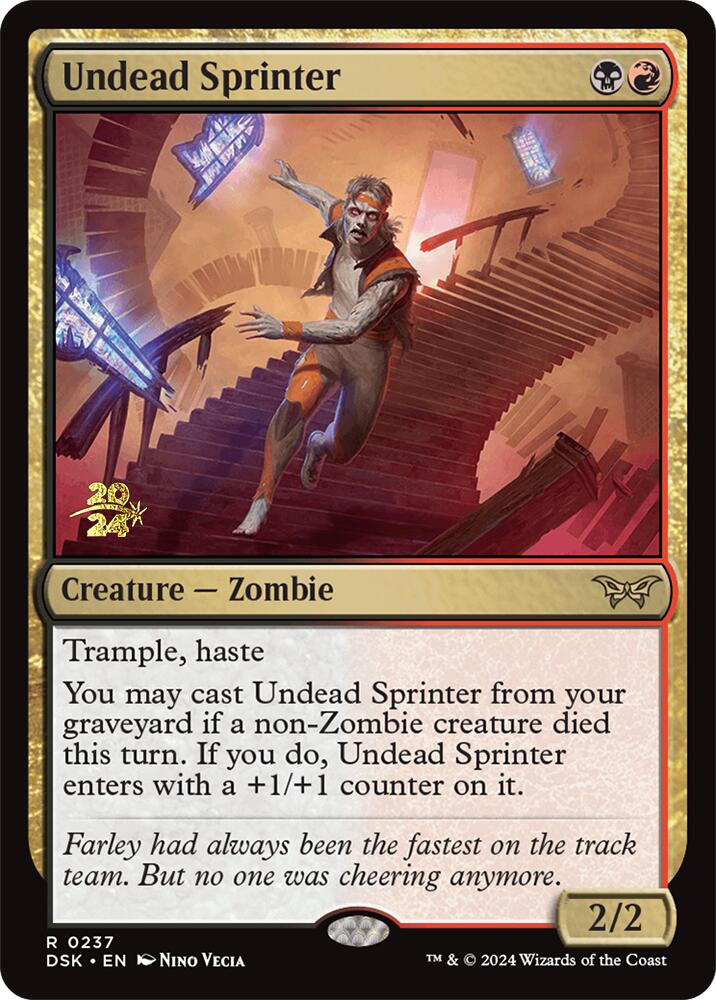 Undead Sprinter [Duskmourn: House of Horror Prerelease Promos] | Silver Goblin