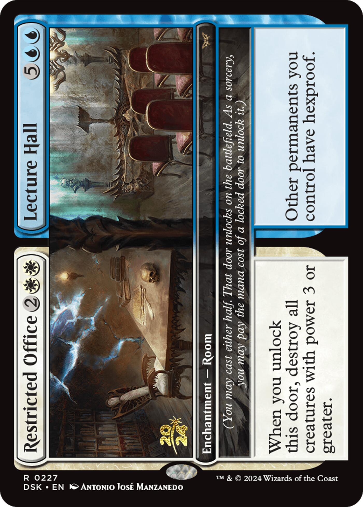 Restricted Office // Lecture Hall [Duskmourn: House of Horror Prerelease Cards] | Silver Goblin