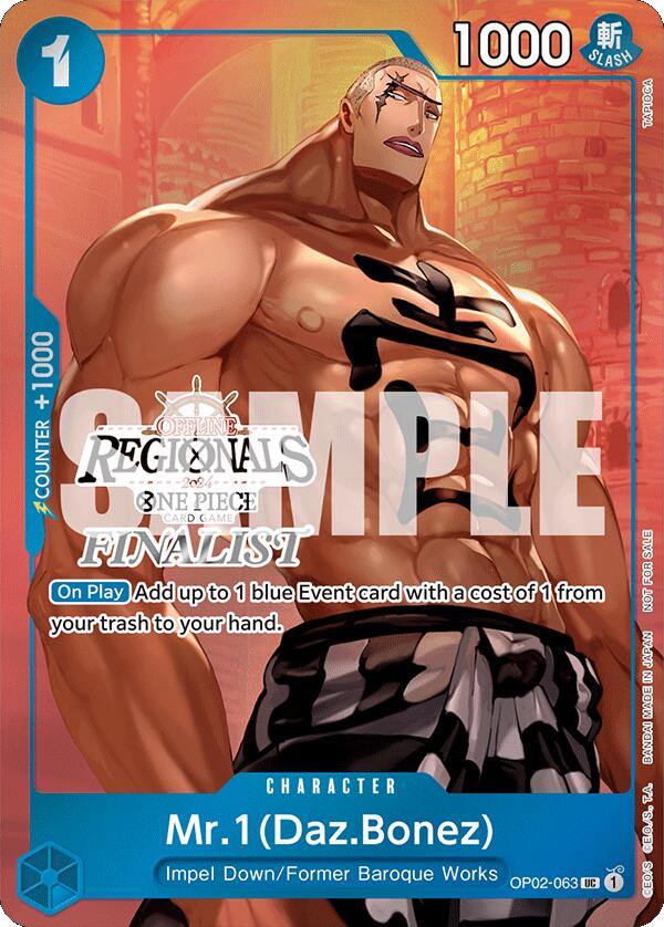 Mr.1 (Daz.Bonez) (Offline Regional 2024 Vol. 3) [Finalist] [One Piece Promotion Cards] | Silver Goblin