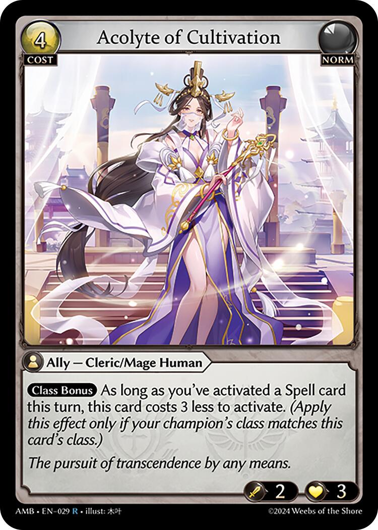 Acolyte of Cultivation (029) [Mortal Ambition] Foil