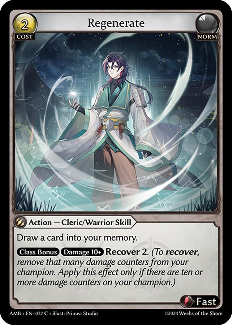Regenerate (072) [Mortal Ambition] Foil