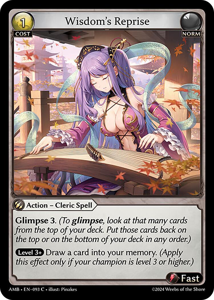 Wisdom's Reprise (093) [Mortal Ambition] Foil