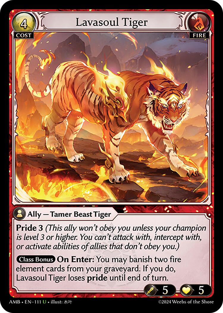 Lavasoul Tiger (111) [Mortal Ambition] Foil