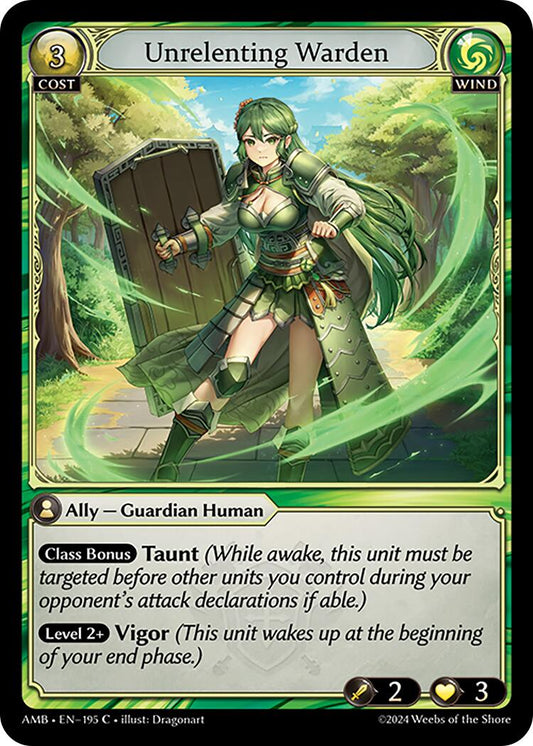 Unrelenting Warden (195) [Mortal Ambition] Foil