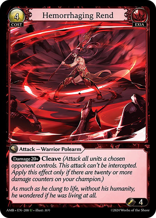 Hemorrhaging Rend (208) [Mortal Ambition] Foil