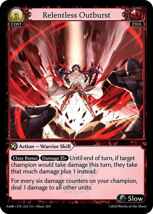 Relentless Outburst (212) [Mortal Ambition] Foil