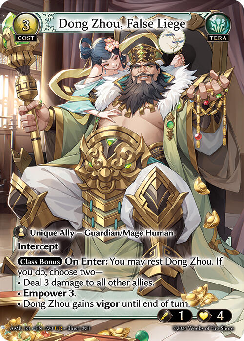 Dong Zhou, False Liege (220) [Mortal Ambition] Foil