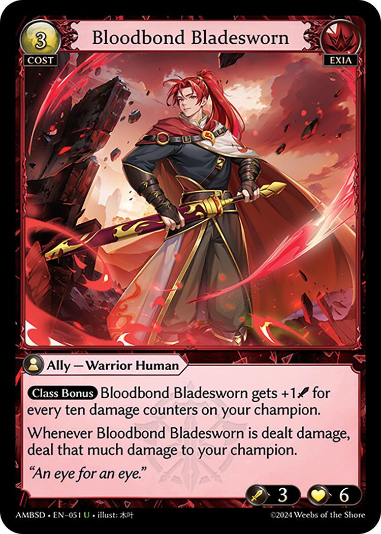 Bloodbond Bladesworn (051) [Mortal Ambition Starter Decks] | Silver Goblin