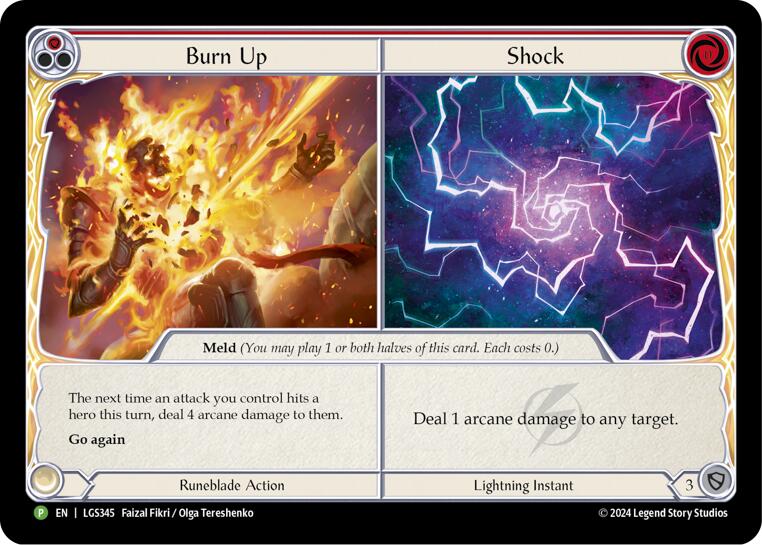 Burn Up // Shock - LGS345 [LGS345] (Promo)  Cold Foil | Silver Goblin