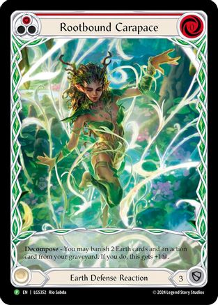 Rootbound Carapace (Red) (Extended Art) (LGS352) Rainbow Foil - FaB Promos