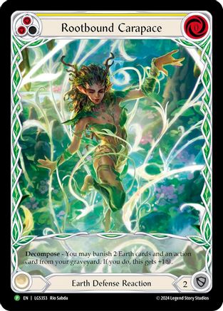 Rootbound Carapace (Yellow) (Extended Art) - LGS353 (LGS353) Rainbow Foil - Flesh and Blood: Promo Cards
