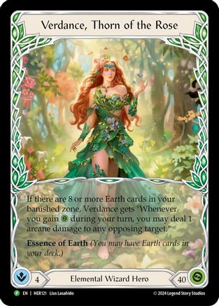 Verdance, Thorn of the Rose - HER121 Rainbow Foil (HER121) - Flesh and Blood: Promo Cards